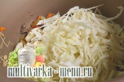 капуста со свининой в мультиварке рецепт