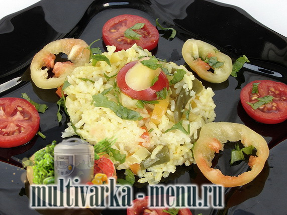 Рис с овощами в мультиварке