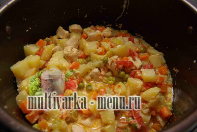 рагу с курицей в мультиварке рецепт
